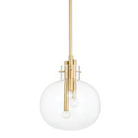 Hempstead Pendant - 13.75 Inch - Aged Brass by Hudson Valley