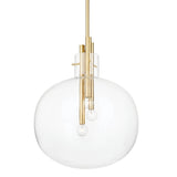 Hempstead Pendant - 18.25 Inch - Aged Brass by Hudson Valley