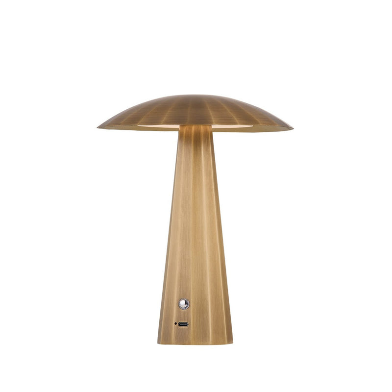 Henniker Rechargeable Table Lamp - Patina Brass by Hudson Valley