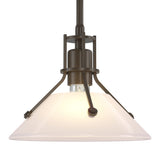 Henry Glass Mini Pendant in Bronze, Frosted Glass by Hubbardton Forge