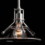 Henry Glass Mini Pendant detail in Vintage Platinum, Clear Glass, by Hubbardton Forge