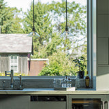 Henry Glass Mini Pendant lifestyle view by Hubbardton Forge