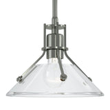Henry Glass Mini Pendant in Sterling, Clear Glass by Hubbardton Forge