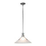 Henry Glass Shade Pendant, shown in Sterling, Frosted Glass, by Hubbardton Forge