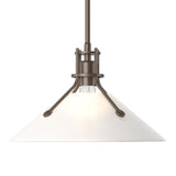 Henry Glass Shade Pendant in Bronze, Frosted Glass by Hubbardton Forge