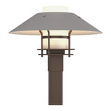 Henry Outdoor Post Lantern in Coastal Bronze, Opal Glass, Coastal Burnished Steel by Hubbardton Forge