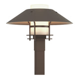 Henry Outdoor Post Lantern in Coastal Bronze, Opal Glass, Coastal Dark Smoke by Hubbardton Forge