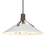 Henry Pendant in Bronze, White by Hubbardton Forge