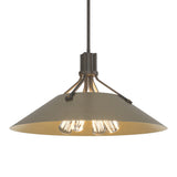 Henry Pendant in Dark Smoke, Soft Gold by Hubbardton Forge