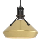 Henry Pendant with Chamfer in Black, Modern Brass by Hubbardton Forge