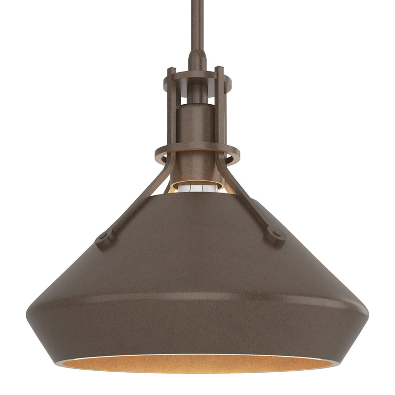 Henry Pendant with Chamfer in Bronze, Bronze by Hubbardton Forge