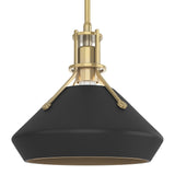 Henry Pendant with Chamfer in Modern Brass, Black by Hubbardton Forge