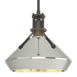 Henry Pendant with Chamfer in Natural Iron, Sterling by Hubbardton Forge