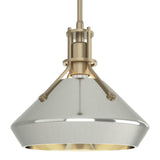 Henry Pendant with Chamfer in Soft Gold, Sterling by Hubbardton Forge