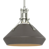 Henry Pendant with Chamfer in Sterling, Dark Smoke by Hubbardton Forge