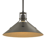 Henry Steel Shade Pendant in Black, Natural Iron by Hubbardton Forge