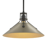 Henry Steel Shade Pendant in Black, Soft Gold by Hubbardton Forge