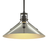 Henry Steel Shade Pendant in Black, Sterling by Hubbardton Forge