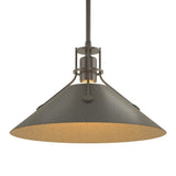 Henry Steel Shade Pendant in Dark Smoke, Natural Iron by Hubbardton Forge