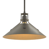Henry Steel Shade Pendant in Natural Iron, Dark Smoke by Hubbardton Forge