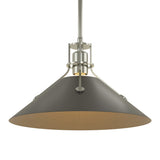Henry Steel Shade Pendant in Sterling, Black by Hubbardton Forge