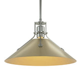 Henry Steel Shade Pendant in Sterling, Modern Brass by Hubbardton Forge