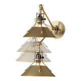 Henry Swing Arm Metal Shade Wall Sconce, shown in Modern Brass, Modern Brass, by Hubbardton Forge