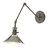 Henry Wall Sconce in Dark Smoke, Sterling by Hubbardton Forge
