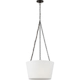 Herve Shade Flushmount — White Linen, Aged Iron | Aged Iron