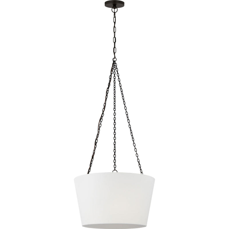 Herve Shade Flushmount — White Linen, Aged Iron | Aged Iron