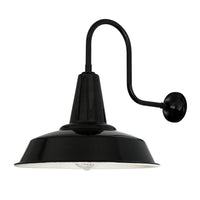 Hex Factory Industrial Wall Light - Black