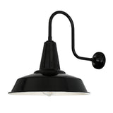 Hex Factory Industrial Wall Light - Black