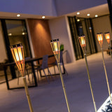 Hiama Solar Path Light - by an outdoor dining area