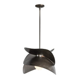 Hibiscus Pendant Large, shown in Dark Smoke, by Hubbardton Forge