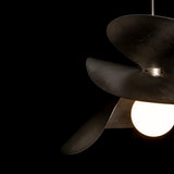 Hibiscus Pendant Large detail in Dark Smoke, by Hubbardton Forge
