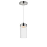 Highball LED Pendant by ET2 - Satin Nickel - Clear