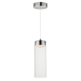 Highball LED Single Pendant by ET2 - Satin Nickel - Clear