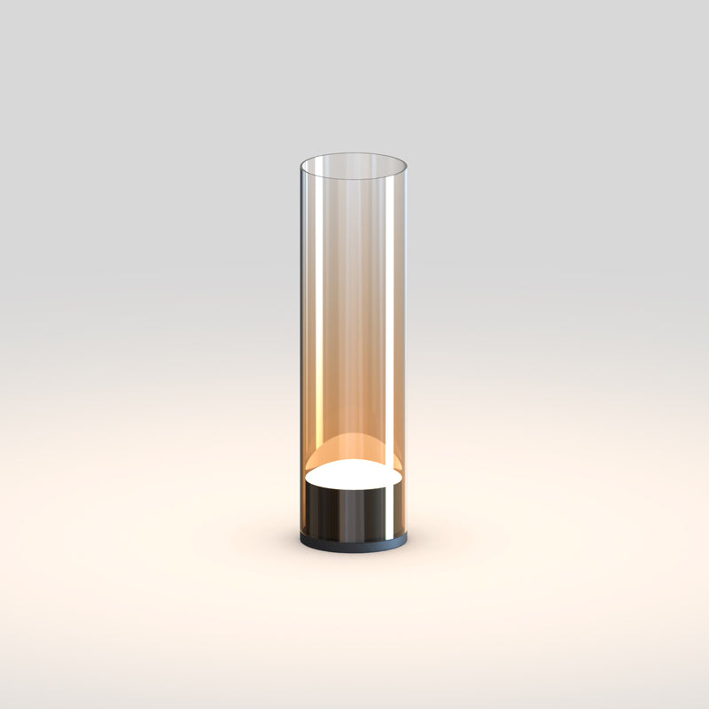 Highball LED Table Lamp Gunmetal Amber By ET2 With Light