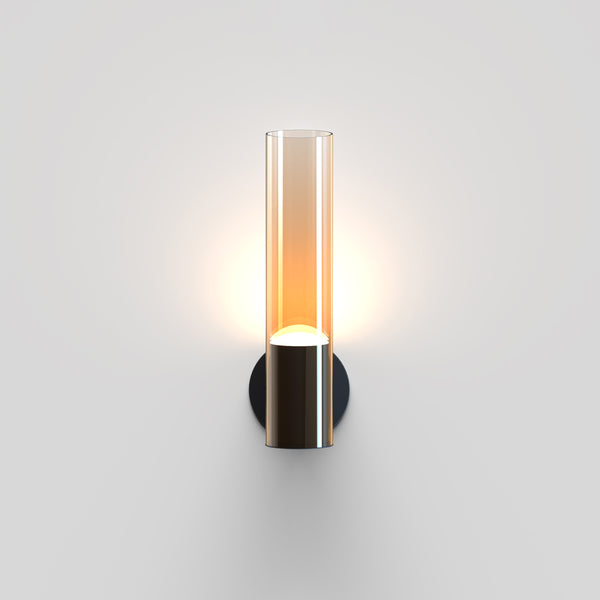 Highball LED Wall Light Gunmetal Amber By ET2 With Light