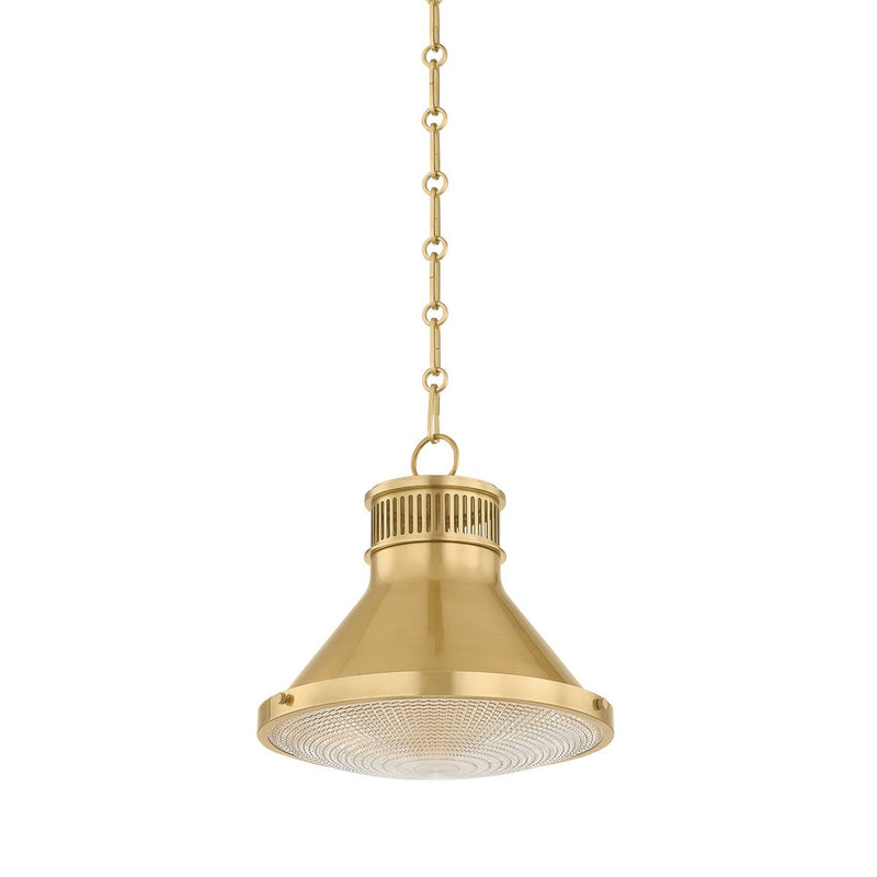 Highclere Pendant - 12.75 Inch - Aged Brass by Hudson Valley