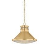 Highclere Pendant - 17.75 Inch - Aged Brass by Hudson Valley