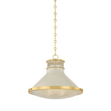 Highclere Pendant - 17.75 Inch - Off-White by Hudson Valley