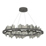 Hildene Circular LED Pendant in Black, Sterling by Hubbardton Forge
