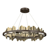 Hildene Circular LED Pendant in Bronze, Modern Brass by Hubbardton Forge