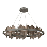 Hildene Circular LED Pendant in Dark Smoke, Bronze by Hubbardton Forge