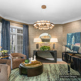 Hildene Circular LED Pendant lifestyle view by Hubbardton Forge