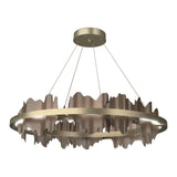 Hildene Circular LED Pendant in Soft Gold, Bronze by Hubbardton Forge