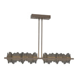 Hildene LED Linear Suspension in Bronze, Natural Iron by Hubbardton Forge