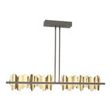 Hildene LED Linear Suspension in Dark Smoke, Modern Brass by Hubbardton Forge