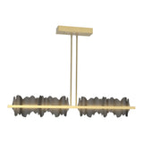 Hildene LED Linear Suspension in Modern Brass, Black by Hubbardton Forge